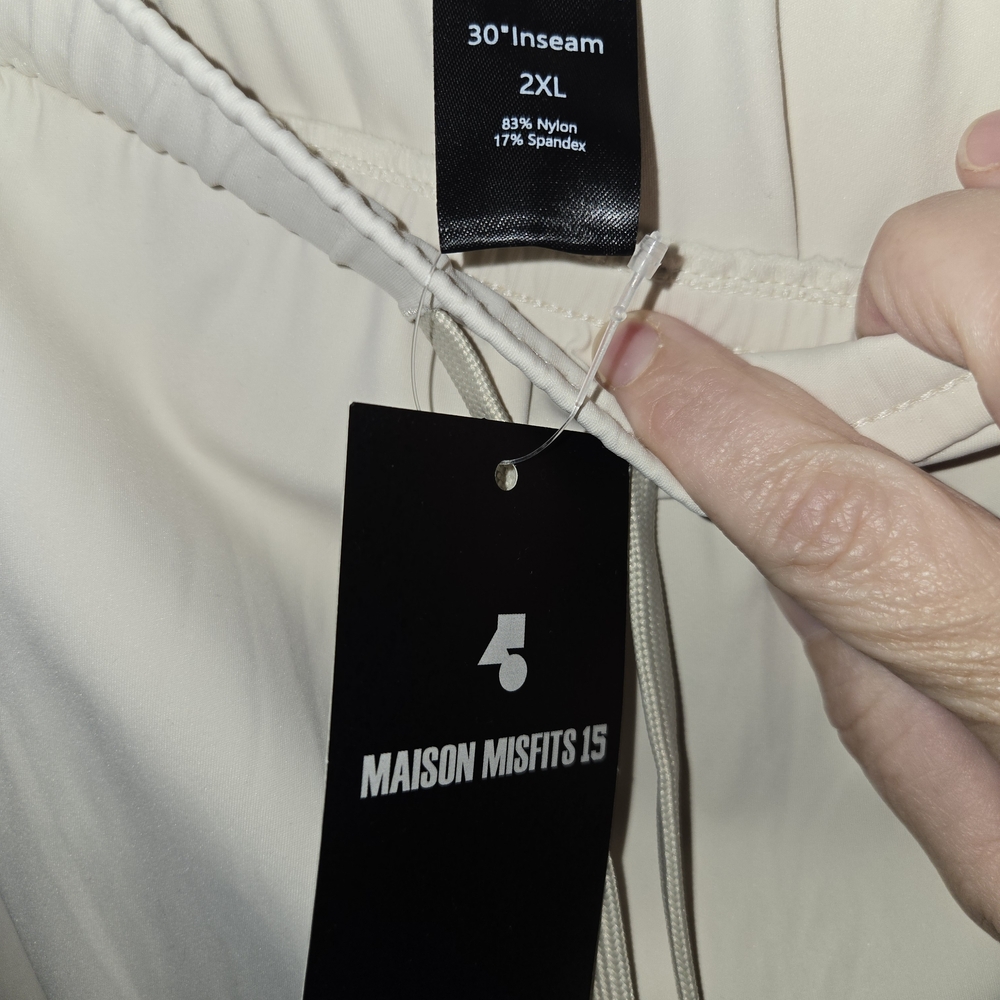 Cream Color Drawstring Pants - Picture 2 of 3